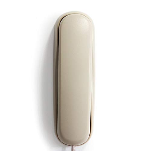 XAOBNIU Teléfono con Cable Teléfono Fijo Góndola Estilo del hogar Hotel Sala de Estar Dormitorio Montado en la Pared Pequeño Extensión (Color : White)