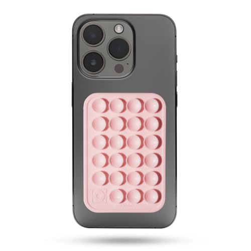 onedotleft Soporte para teléfono móvil de silicona, antideslizante, autoadhesivo, para todo tipo de teléfonos móviles iPhone y Android, color rosa