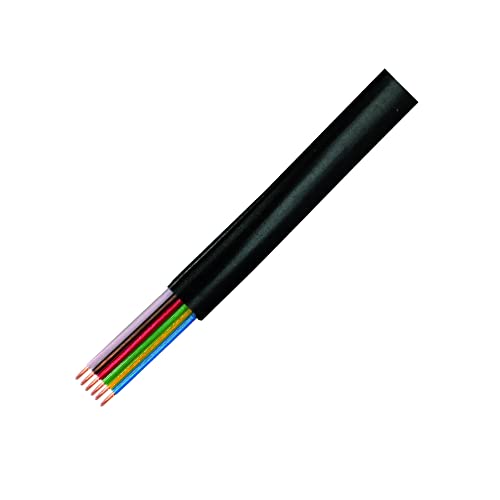 Logilink Modular Flat Cable 6 Hilos, Color Negro, 100 M