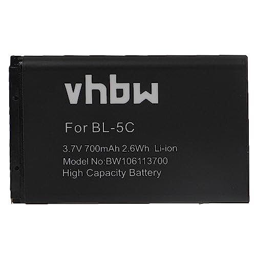 vhbw Batería Recargable Compatible con Jacob Jensen T10 DECT, T80 DECT móvil, Smartphone (700 mAh, 3,7 V, Li-Ion)