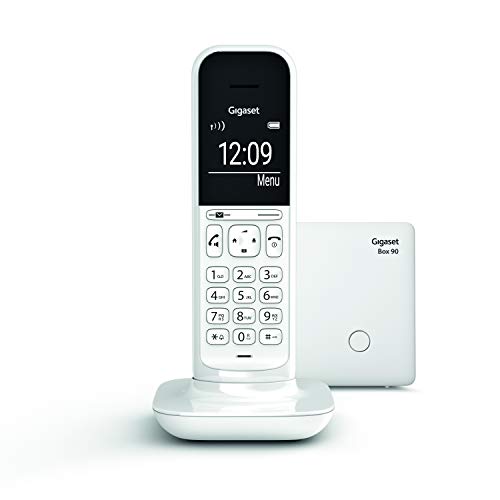 Gigaset CL390 - Teléfono fijo inalámbrico para casa - Bloqueo de llamadas no deseadas - Pantalla iluminada - Agenda 150 contactos - 2 perfiles acústicos - Color Blanco