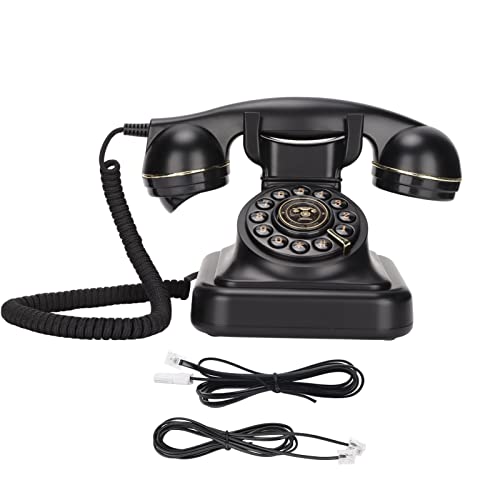 Annadue Teléfono Fijo Retro Vintage, Elegante Teléfono Retro Europeo de Moda, Teléfonos Decorativos para Dormitorio, Estudio, Oficina, Cafetería, Decoración de Bar