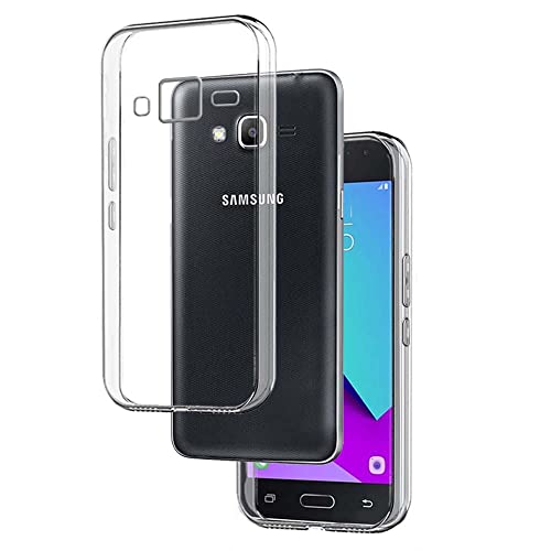 REY Funda Carcasa Gel Transparente para Samsung Galaxy Grand Prime 2016 / J2 Prime/Grand Prime Plus, Ultra Fina 0,33mm, Silicona TPU de Alta Resistencia y Flexibilidad