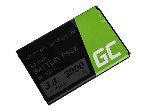 Green Cell Batería BL-53YH EAC62378905 Compatible con teléfono LG G3 D690N D830 D850 D851 D855 D857 LS990 Optimus | Li-Ion | 3.8V 3000mAh | Batería de Marca | sin Efecto Memoria | Capacidad Real
