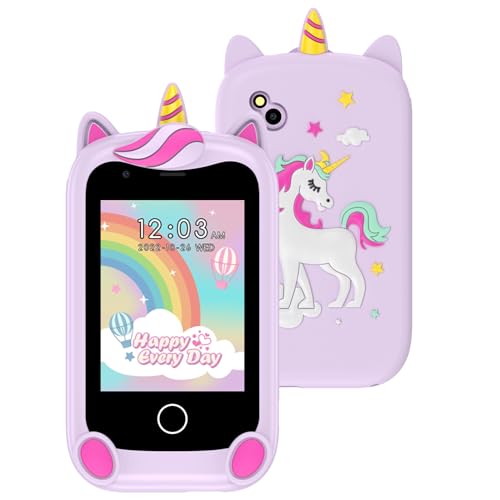 Moviles niños - Smartphone Niño para y Niña con Llamadas, SOS, 17 Juegos, Música, Linterna, Mini teléfono móvil para Infantiles de 4-9 años Navidad Cumpleaños Regalo