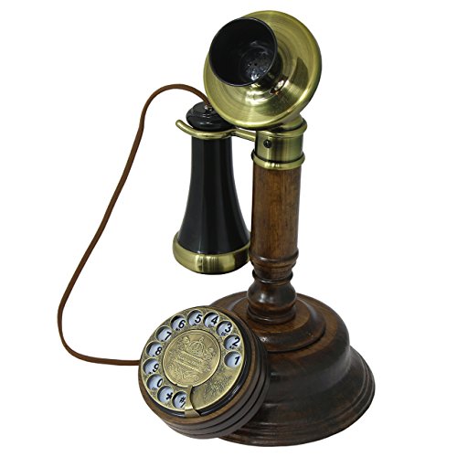 Opis 1921 Cable - Modelo C - Telefono Retro Rotativo de Madera/Telefono Fijo Analogico/Teléfono Antiguo Vintage
