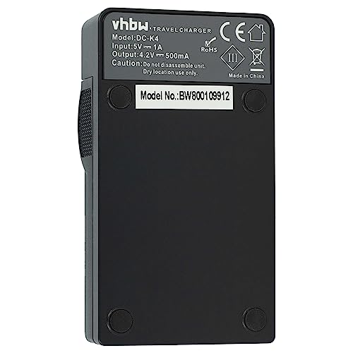 vhbw Cargador batería USB Compatible con Jacob Jensen JJ Dect Telefon 10, 80, CT-9180, T10, T80 baterías cámaras, videocámaras, DSLR -Soporte Carga
