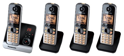 Panasonic KX-TG6724GB Quattro - Teléfono inalámbrico (pantalla de 1,8