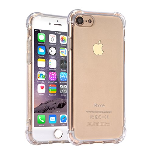 Jenuos Funda iPhone SE 2022/iPhone SE 2020, Funda iPhone 8/iPhone7 Transparente Suave Silicona Protector TPU Anti-Arañazos Carcasa Cristal Cover para iPhone 8/7/iPhone SE2/SE3-Transparente (7G-TPU-CR)
