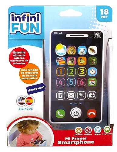 Cefa Toys INFINIFUN Mi Primer Smartphone Infinyfun,Educativo, táctil, bilingüe, Apto para niños a Partir de 12 Meses (00975)