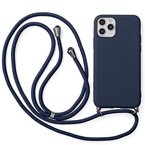 Yoedge Funda con Cuerda para Xiaomi Mi 9T/ 9T Pro/Redmi K20/K20 Pro/Pocophone F2 6.39″ Carcasa de Suave Silicona Case Colgante Cordon Colgar Collar Correa de Cuello Cadena Cordón Funda, Azul